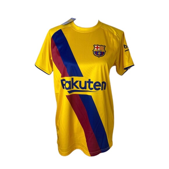 FC Barcelona Other - FC Barcelona Men's Soccer Jersey Shirt Yellow Rakuten F. DE Jong Size Small